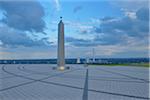 Sundial and Factory, Halde Hoheward, Herten, Recklinghausen, Ruhr Basin, North Rhine-Westphalia, Germany