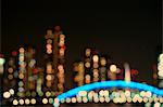 Blurred city lights