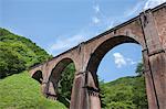 Green and Megane bridge at Usui railway heritage