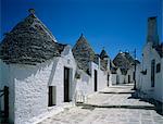 Rounded roofs and whitewashed streets of Alberobello