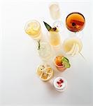 Various summer cocktails