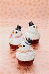 Cupcakes de bonhomme de neige