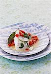 Poached cod with sage