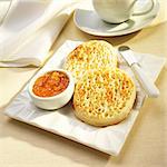 Toasted Crumpets with Orange Marmalade