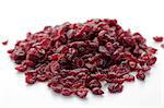 A pile of dried cranberries