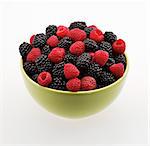 Bowl of Raspberries and Blackberries