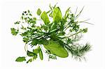 Mixed herbs for a green herb sauce