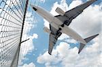 Jet Landing at Pearson International Airport, Toronto, Ontario, Canada