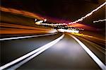 Abstract image of road at night