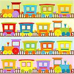 Cartoon trains backgrounds for kids