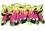 Graffito-Text-Design - Sport. Farbe-Vektor-Illustration.