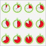 Time indicators, vector eps10 illustration