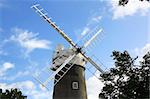 Moulin à vent de travail on the north norfolk coast of england