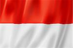 Indonesien-Flagge, dreidimensional zu rendern, satin Textur