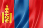 Flagge der Mongolei, dreidimensional zu rendern, satin Textur