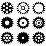 set of gear wheels. Also available as a Vector in Adobe illustrator EPS format, compressed in a zip file. The vector version be scaled to any size without loss of quality.