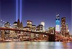 Les attaques hommage en lumière in Downtown New York City en souvenir des victimes du World Trade Center le 11 septembre 2001.