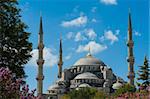 View of the famous Blue Mosque Sultan Ahmet Cami in Istanbul Turkey