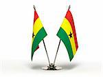 Miniatur Flagge Ghanas (isoliert mit Beschneidungspfad)