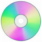 CD or DVD isolated on white background with clipping path