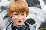 Close-up Portrait of Boy, Mannheim, Baden-Wurttemberg, Germany