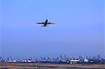 Jet taking off at Osaka airport