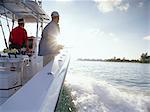 Men fishing from sport fishing boat