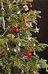 Christmas ornaments on Christmas tree