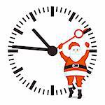 Santa avec horloge