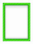 Green Rope Border. Illustration on white background