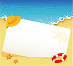 Vector illustration of Summer tropical banner