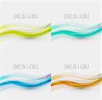 Vector smooth blurred wave abstract background