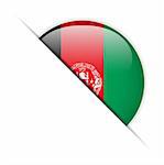 Vector - drapeau Afghanistan bouton brillant