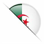 Vector - Algérie drapeau bouton brillant