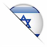 Vector - bouton brillant pavillon d'Israël