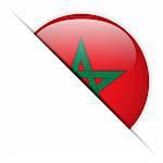 Vector - Morocco Flag Glossy Button