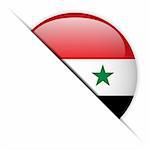 Vector - Syrie drapeau bouton brillant