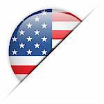 Vector - United States Flag Glossy Button