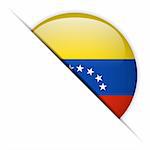 Vector - Venezuela drapeau bouton brillant