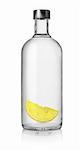 Bottle of vodka isolated on a white background. Clipping Path