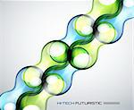 Futuristic color bubbles abstract background