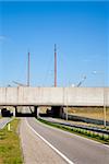 Naviduct Krabbersgat, a modified aqueduct in the Netherlands near Enkhuizen. A naviduct is an aqueduct combined with a sluice, the only of its kind in the world.