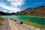 Dirt Road along the Lake Lungern, Switzerland