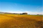 The Swiss Farmhouse Surrounded by Forests and Plowed Fields