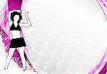 Zumba fitness or dance poster background with space