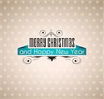 Vintage Paper Merry Christmas Elegant Background for Greetings Card