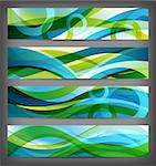 four versions of abstract banners and backgrounds