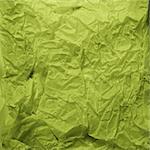 Old green crumpled paper texture