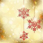 Sparkling Christmas Snowflakes Greeting Card