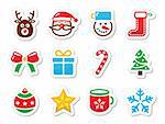 Noël vacances vector icons collection